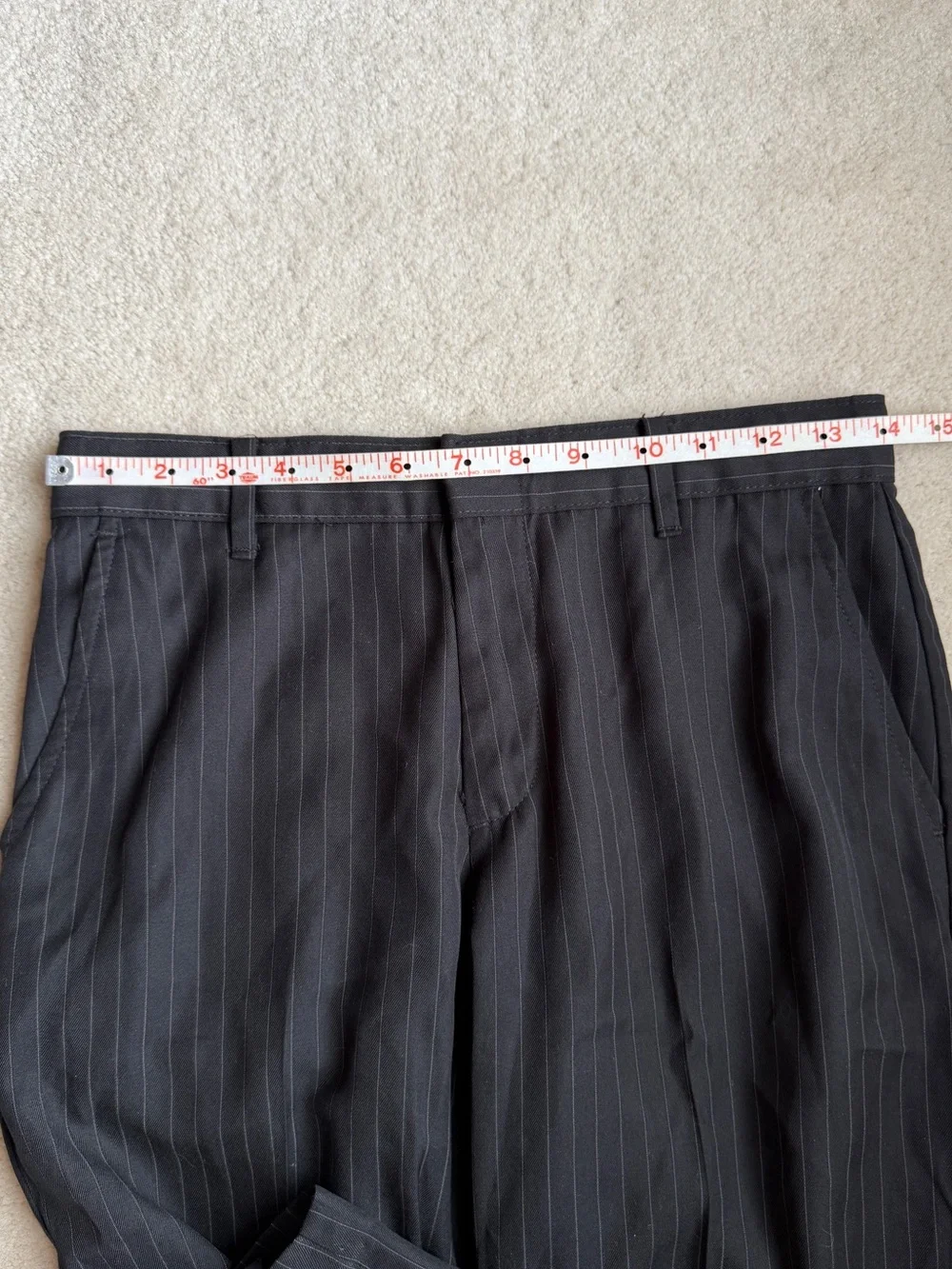 Chaps 2 piece Black Pinstripe Suit jacket coat pants Boys Size 14